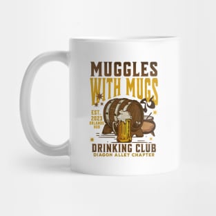 The Leaky Cauldron Muggles with Mugs drinking Club Orlando Chapter Distressed look Mug